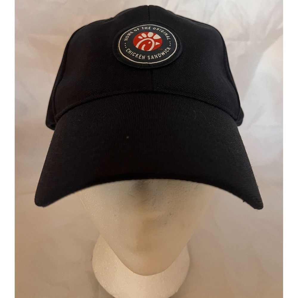 Chick-fil-A Employee Uniform Hat Navy Blue Adjustable Oobe Ball Cap Patch Logo